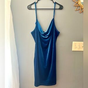 Velvet Blue MIDI Dress size 2XL
